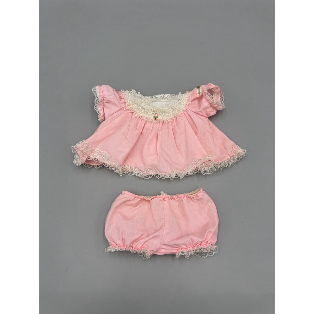 Vintage Cabbage Patch Kids Doll Pink Dress With Bloomers Outfit 1980's
